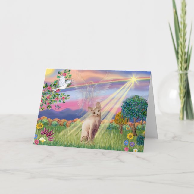 Carte Chat Sphynx - Ange des Nuages (Devant)