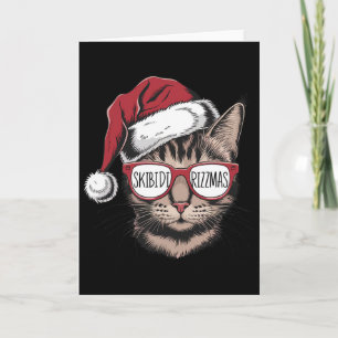 Carte Chat Sungles Skibidi Rizzmas Noël Rizz Père Noël C