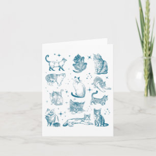 Carte Chat Tatouage Rétro Années 90 Nature Chat Amour