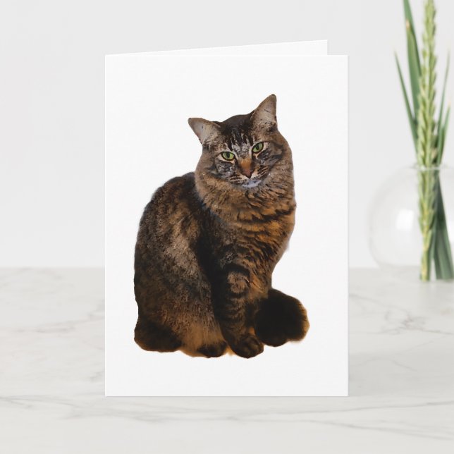 Carte Chat Tigre - Intérieur Vierge (Devant)