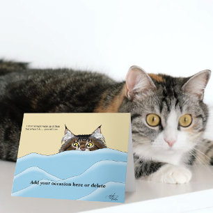 Carte Chat Tigre Jaune Drôle et Ludique Humour du Matin