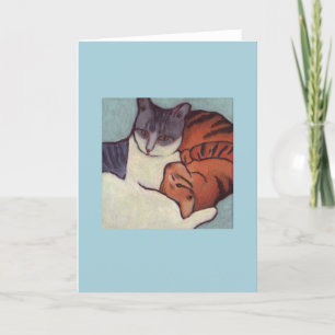 Carte Chat tigré orange
