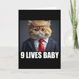 Carte Chat Trump 9 Vies par Trump 2024 Gagne Victoire Va