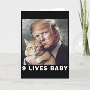 Carte Chat Trump 9 Vies par Trump 2024 Victoire Gagnant