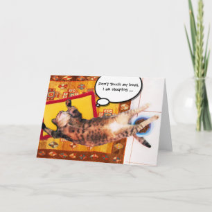 CARTE CHAT TURC SUR LE VIEUX TAPIS
