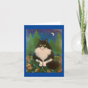 Carte Chat Tuxedo Ne m'oubliez pas