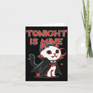 Carte Chat Vampire Vampurr Costume Drôle d'Halloween