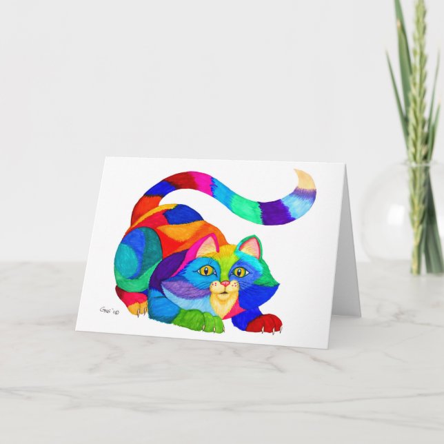 Carte Chat vif (Devant)