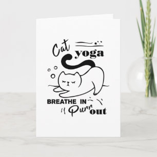 CARTE CHAT YOGA BRISER À L'INTÉRIEUR ET À L'EXTÉRIEUR