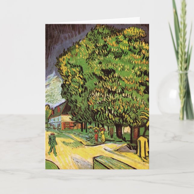 Carte Châtaigniers en fleurs par Vincent van Gogh (Devant)