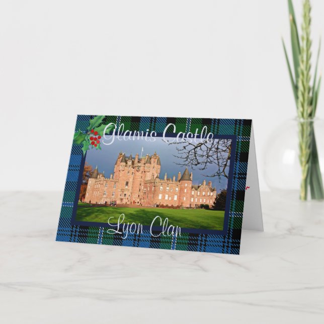 Carte Château de Glamis - Lyon Clan Tartan Noël (Devant)