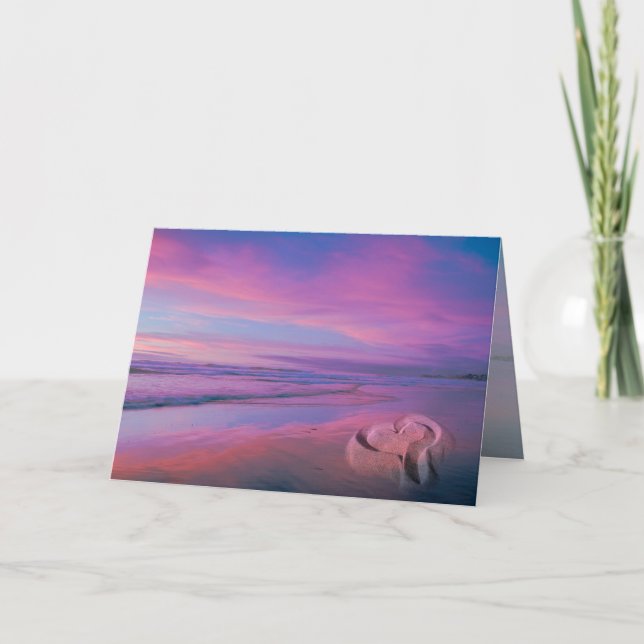 Carte Château de sable de l'amour (Devant)