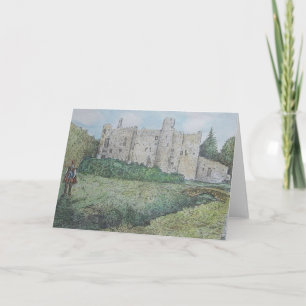 Carte château et joueur de pipeau