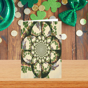 Carte Château vintage de Blarney & Kaleidoscope Shamrock