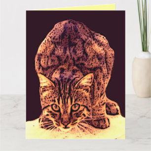 CARTE CHATON DE CHAT SAUVAGE