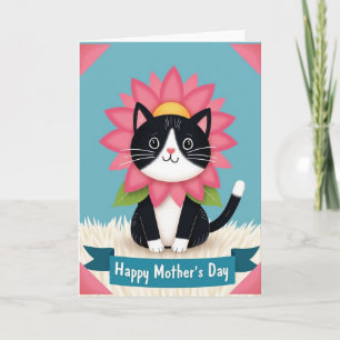 Carte Chaton Fleur de Fuchsia