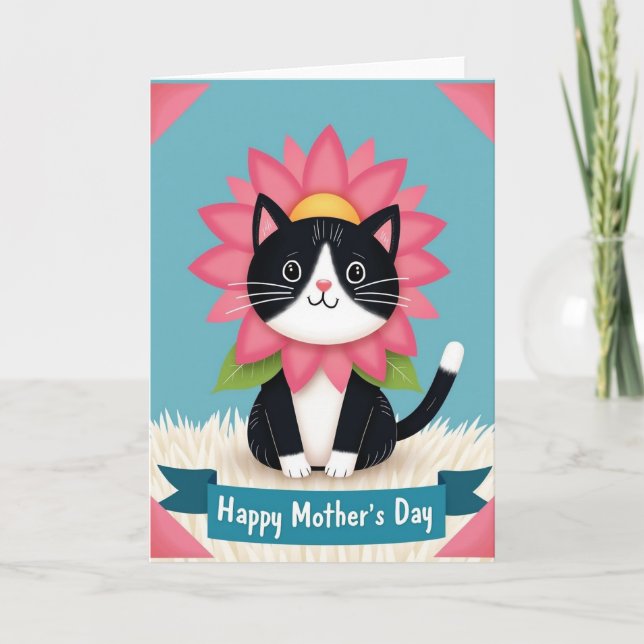 Carte Chaton Fleur de Fuchsia (Devant)