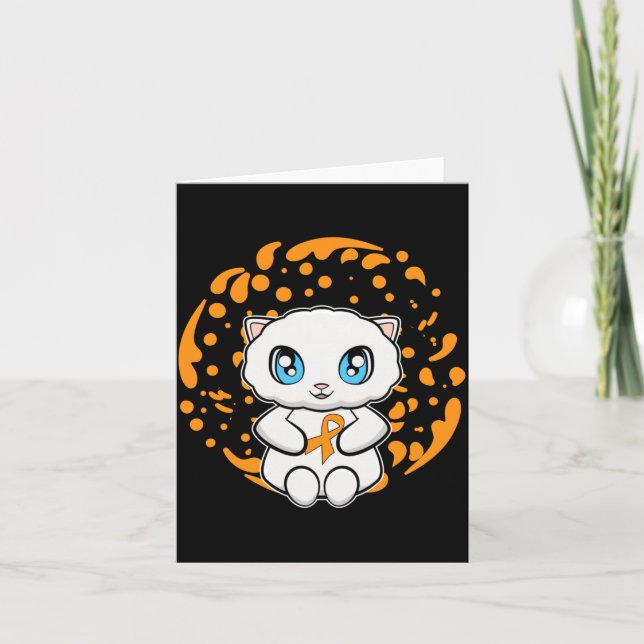 Carte Chaton Persan Mignon Anime Sensibilisation à la le (Devant)