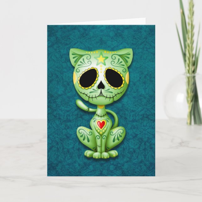 Carte Chaton vert de sucre de zombi (Devant)