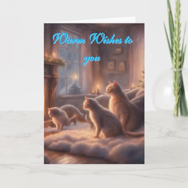 Carte Chatons Coquets Vœux D'anniversaire (Devant)