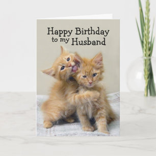 Carte Chatons d'orange de joyeux anniversaire de mari