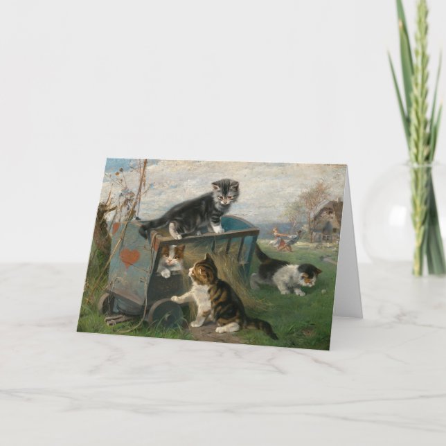 Carte Chatons Jouer | Julius Adam le Jeune (Devant)