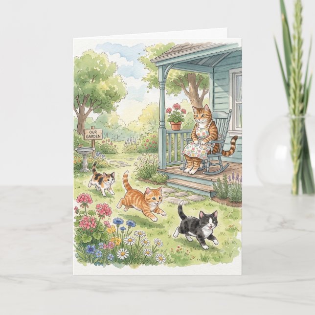 Carte Chatons qui jouent au chat perché (Devant)