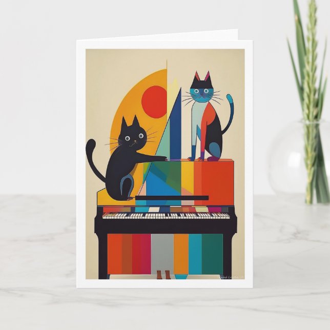 Carte Chats au Piano (Devant)