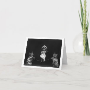 Carte Chats avec poupée