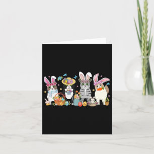 Carte Chats Bunny Eilles Pâques