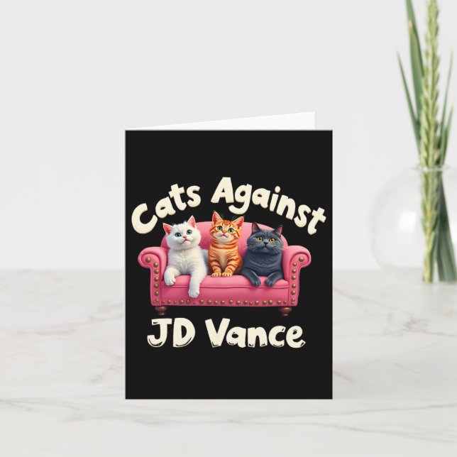 Carte Chats Contre Jd. Vance Chat sans enfant Lady Couch (Devant)