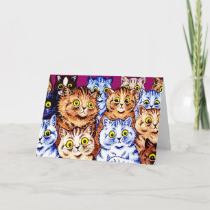 Carte Chats cool par Louis Wain