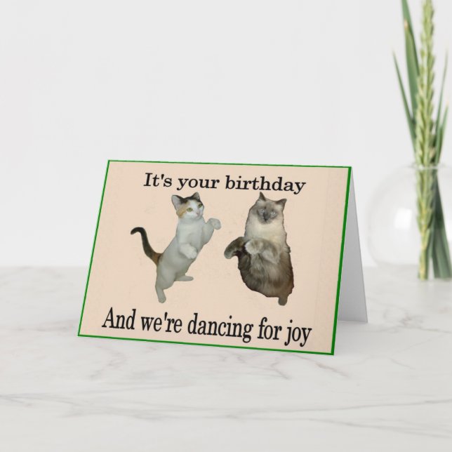 Carte Chats d'anniversaire (Devant)