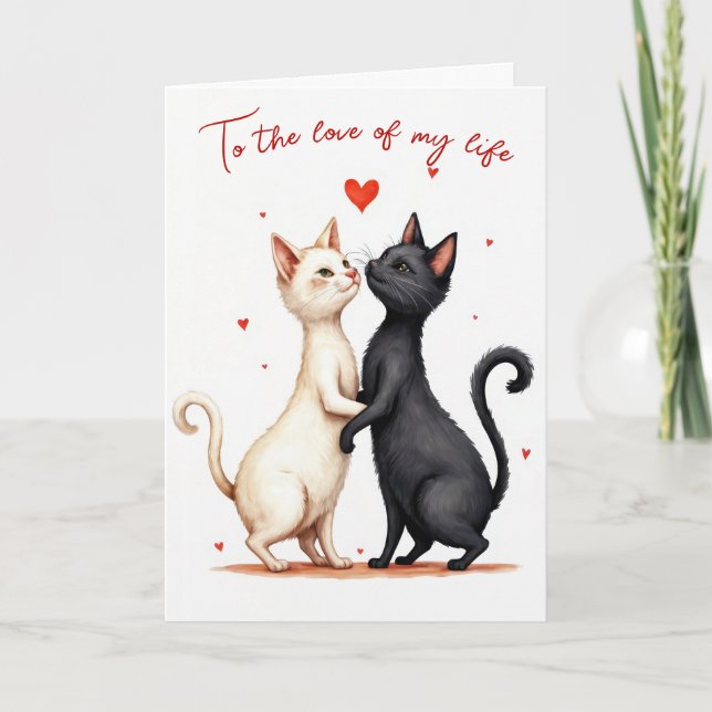 Carte Chats d'anniversaire dansant lentement (Devant)