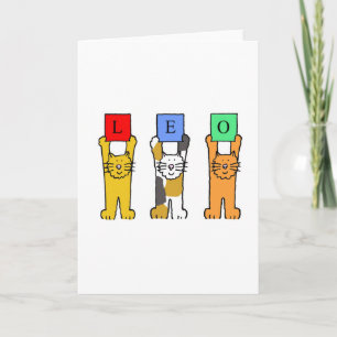 Carte Chats de bande dessinée de signe de zodiaque de