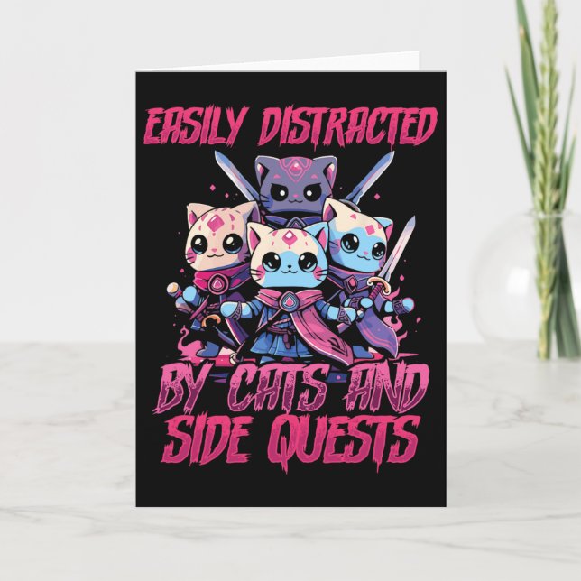 Carte Chats de joueur de Rpg Quête secondaire Distrait N (Devant)