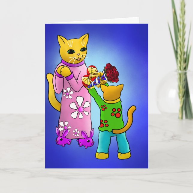 Carte Chats de la fête des mères (Devant)