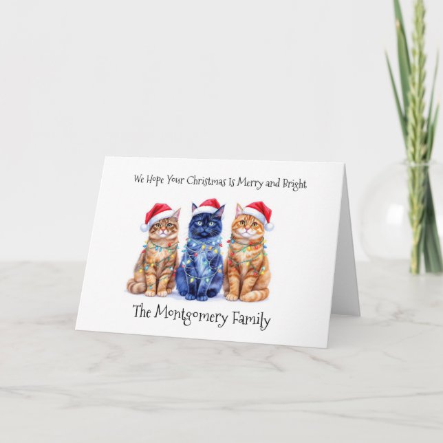 Carte Chats de Noël (Devant)