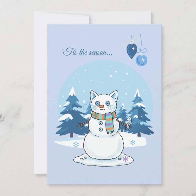 Carte Chats de Noël drôles (Devant)