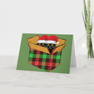 Carte Chats de Noël Vintage