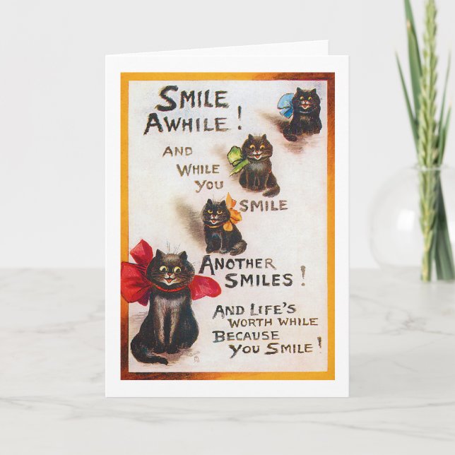 Carte Chats de sourire, Louis Wain (Devant)