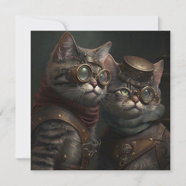 Carte Chats de Steampunk (Devant)