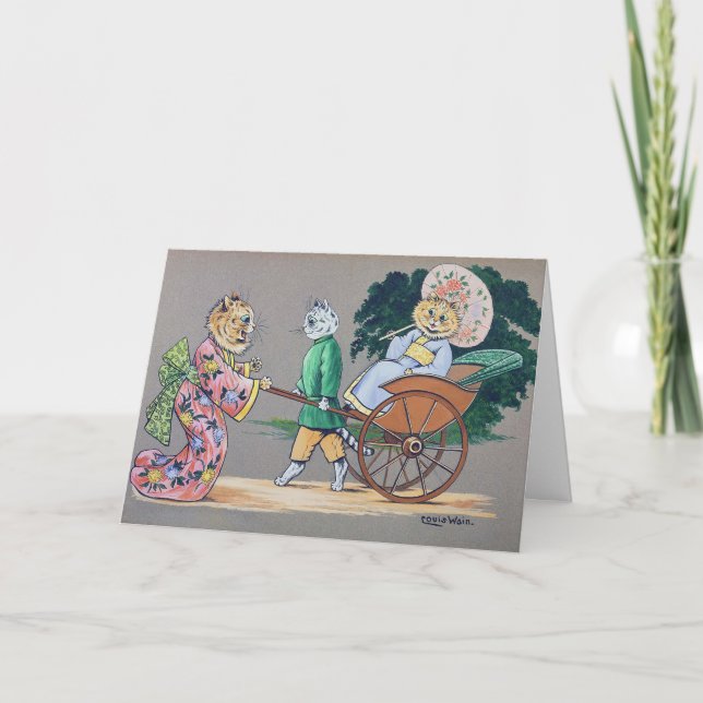 Carte Chats de style japonais, Louis Wain (Devant)