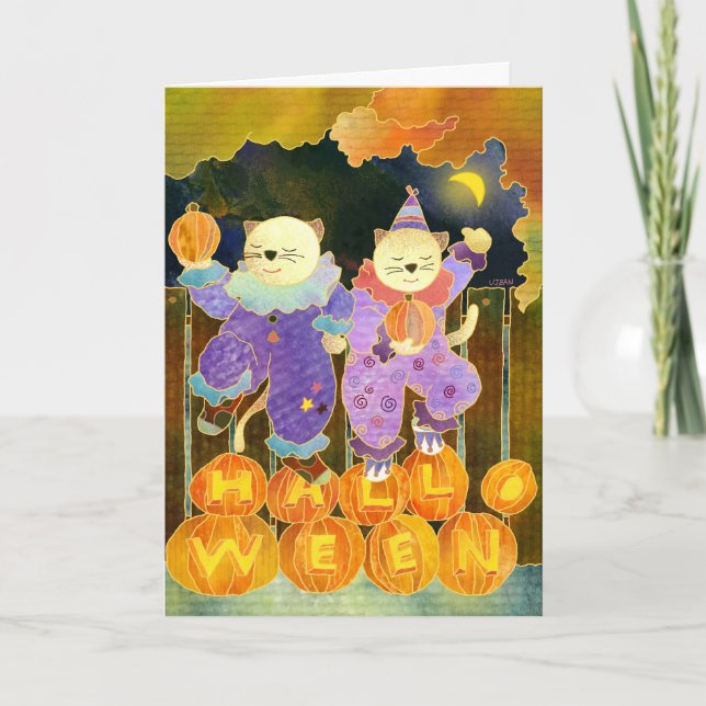 Carte Chats d'Halloween (Devant)