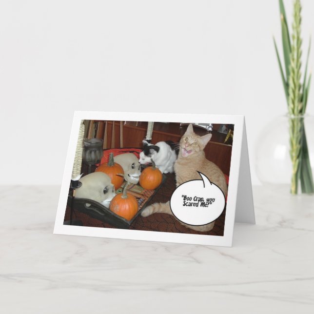 Carte Chats d'Halloween effrayants (Devant)