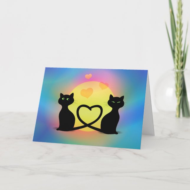 Carte Chats en amour (Devant)