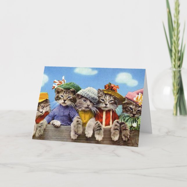 Carte Chats en Casquette (Devant)