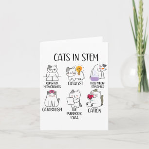 Carte Chats en Stem Funny Science Mème Scientifique Chat