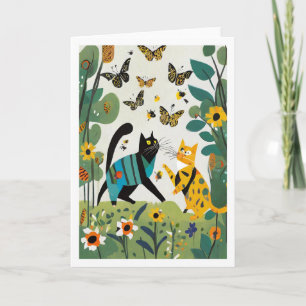 Carte Chats et Papillons
