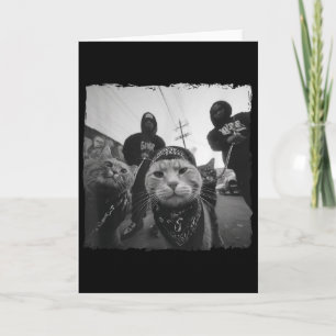 Carte Chats Gangsters Streetwear Motif De Chat Drôle 
